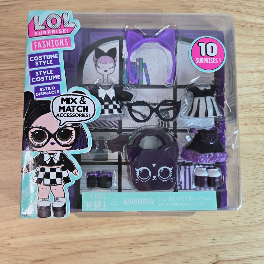 LOL Surprise Fashions Costume Style 10 Surprises Cat Themed Mix Match Set